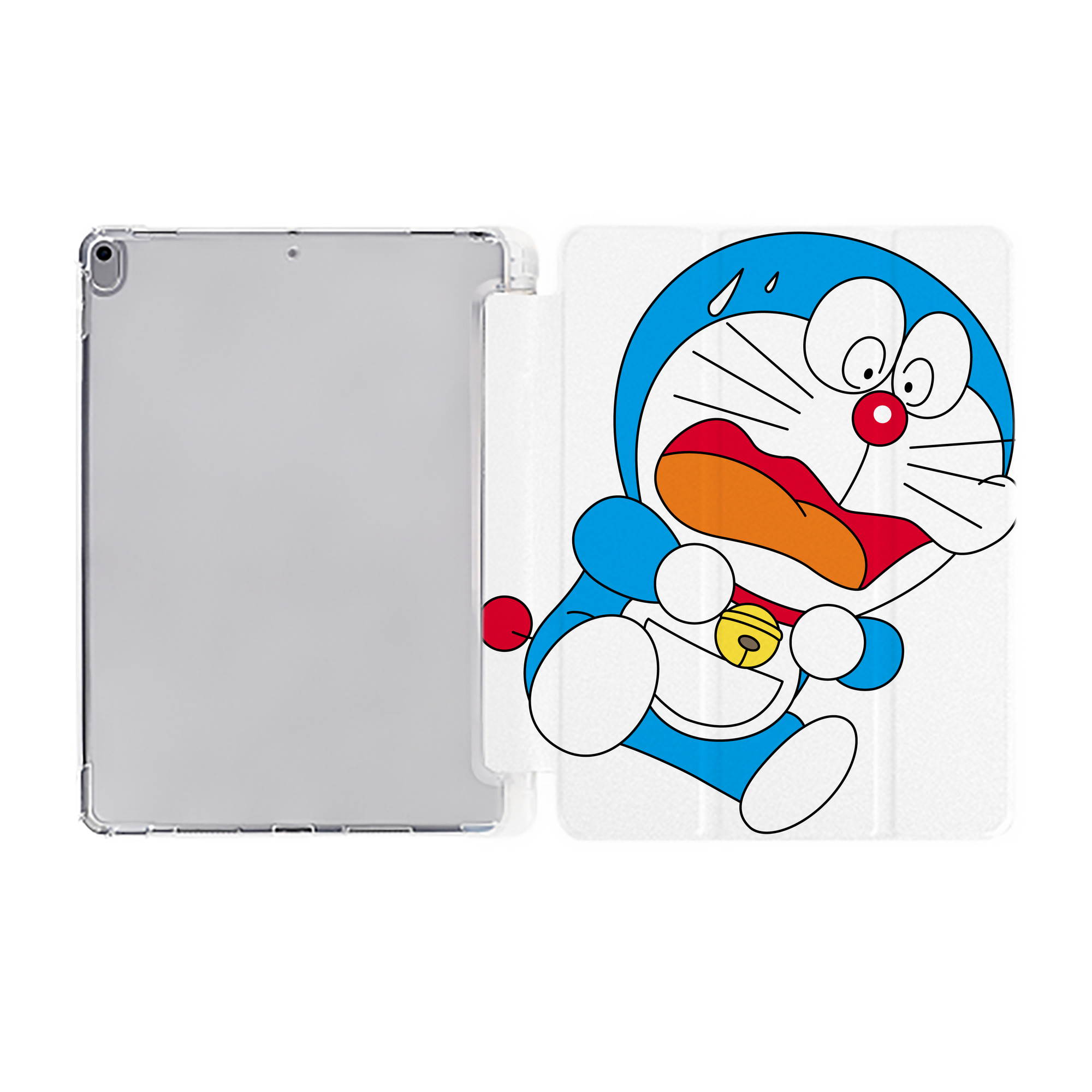 （画像用） ドラえもん Doraemon IPad ケース ペン収納付き 三つ折りスタンド PUレザー×シリコン 対応機種9.5/10.5/10.9インチ